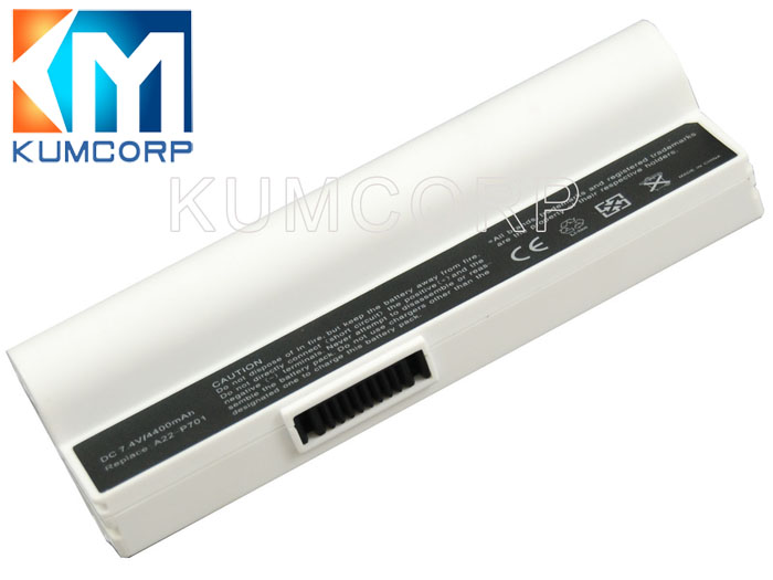 ASUS Laptop Battery EEE PC 701 7.4V 4400mAh white