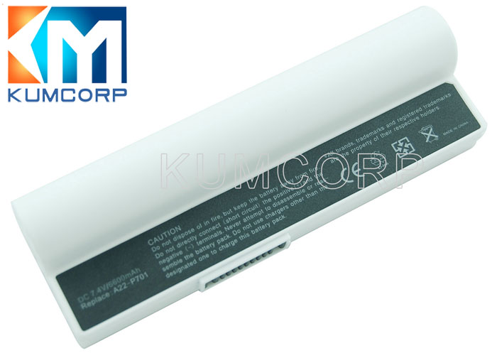 ASUS Laptop Battery EEE PC 701 7.4V 6600mAh white