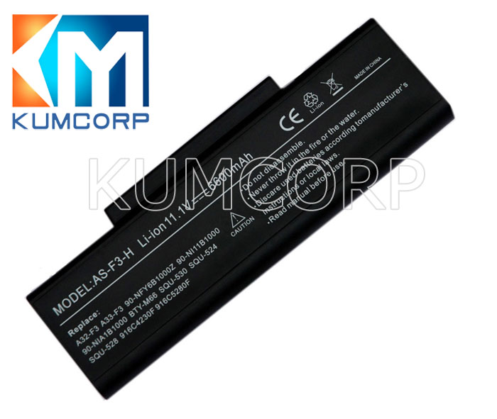 ASUS Laptop Battery A32-F3 11.1V 6600mAh