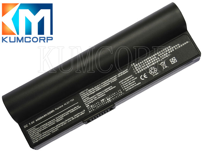 ASUS Laptop Battery EEE PC 701 7.4V 4400mAh Black