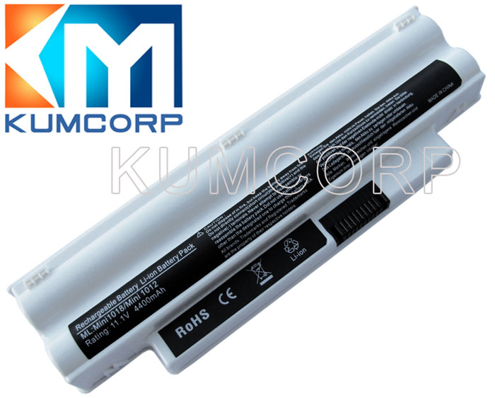DELL Laptop Battery Inspiron Mini 1012 11.1V 4400mAh white