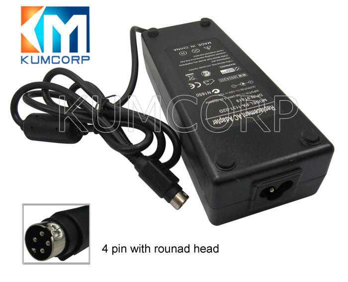 LCD 电源 12V 10A 4 pin with round