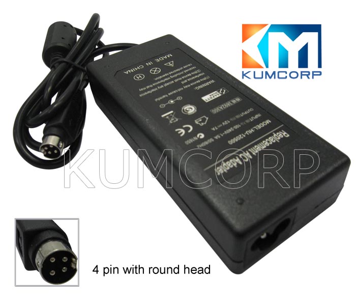 LCD 电源 12V 7A 4 pin with round