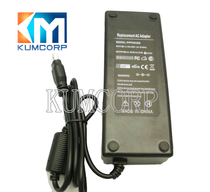 HP Laptop AC Adapter 18.5V 6.5A 5 hole oval 120W