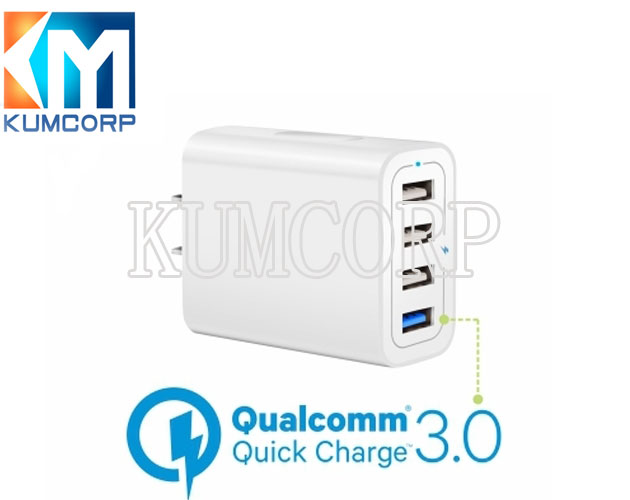 Quick Charge 3.0 4 Port USB Wall Charger 40W Power Adapter