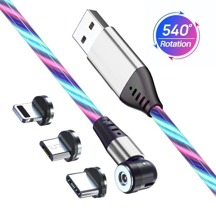540 Degree Rotation Type C Fast Universal USB  Charger  Cable